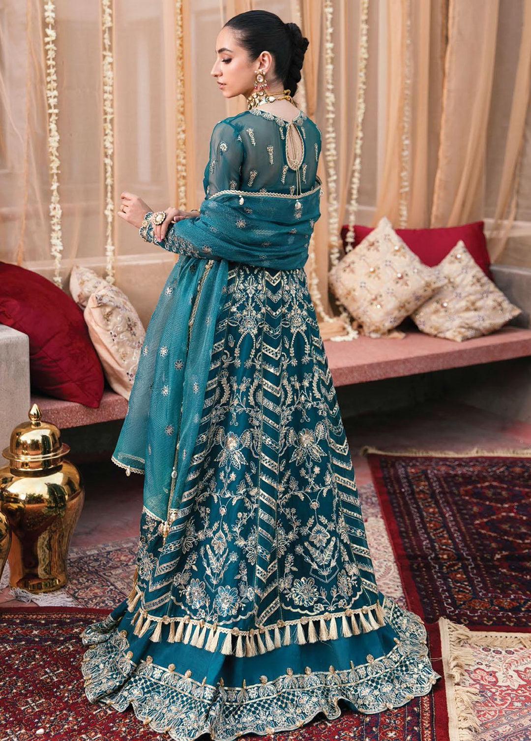 Ayzel By Afrozeh Embroidered Chiffon Suits Unstitched 3 Piece AF22A Kerani - Luxury Collection