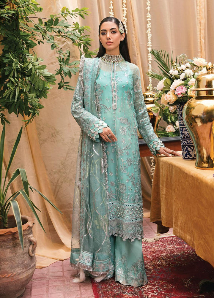 Ayzel By Afrozeh Embroidered Chiffon Suits Unstitched 3 Piece AF22A Shema - Luxury Collection
