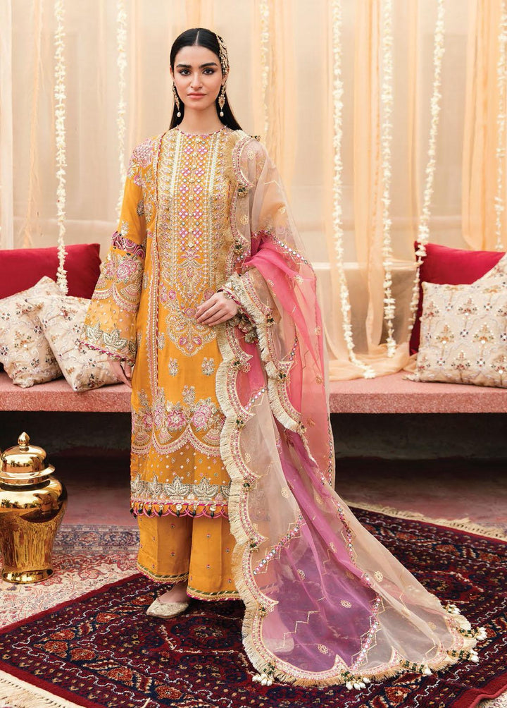Ayzel By Afrozeh Embroidered Chiffon Suits Unstitched 3 Piece AF22A Somagh - Luxury Collection