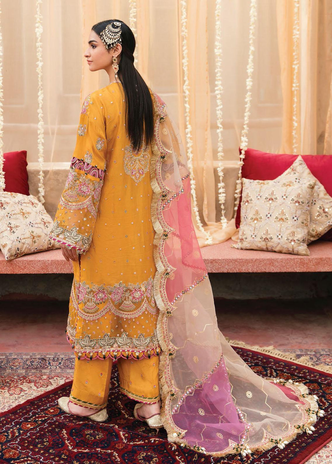 Ayzel By Afrozeh Embroidered Chiffon Suits Unstitched 3 Piece AF22A Somagh - Luxury Collection