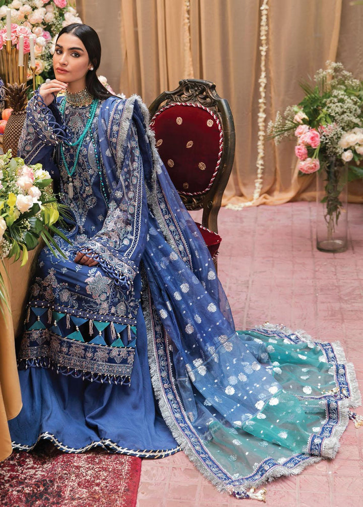 Ayzel By Afrozeh Embroidered Chiffon Suits Unstitched 3 Piece AF22A Sonbol - Luxury Collection