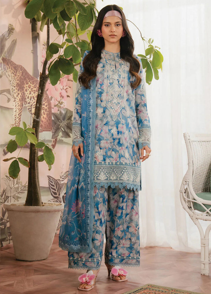 Ayzel by Afrozeh Printed Lawn Suits Unstitched 3 Piece AAF25AM D-04 Scilla - Summer Collection