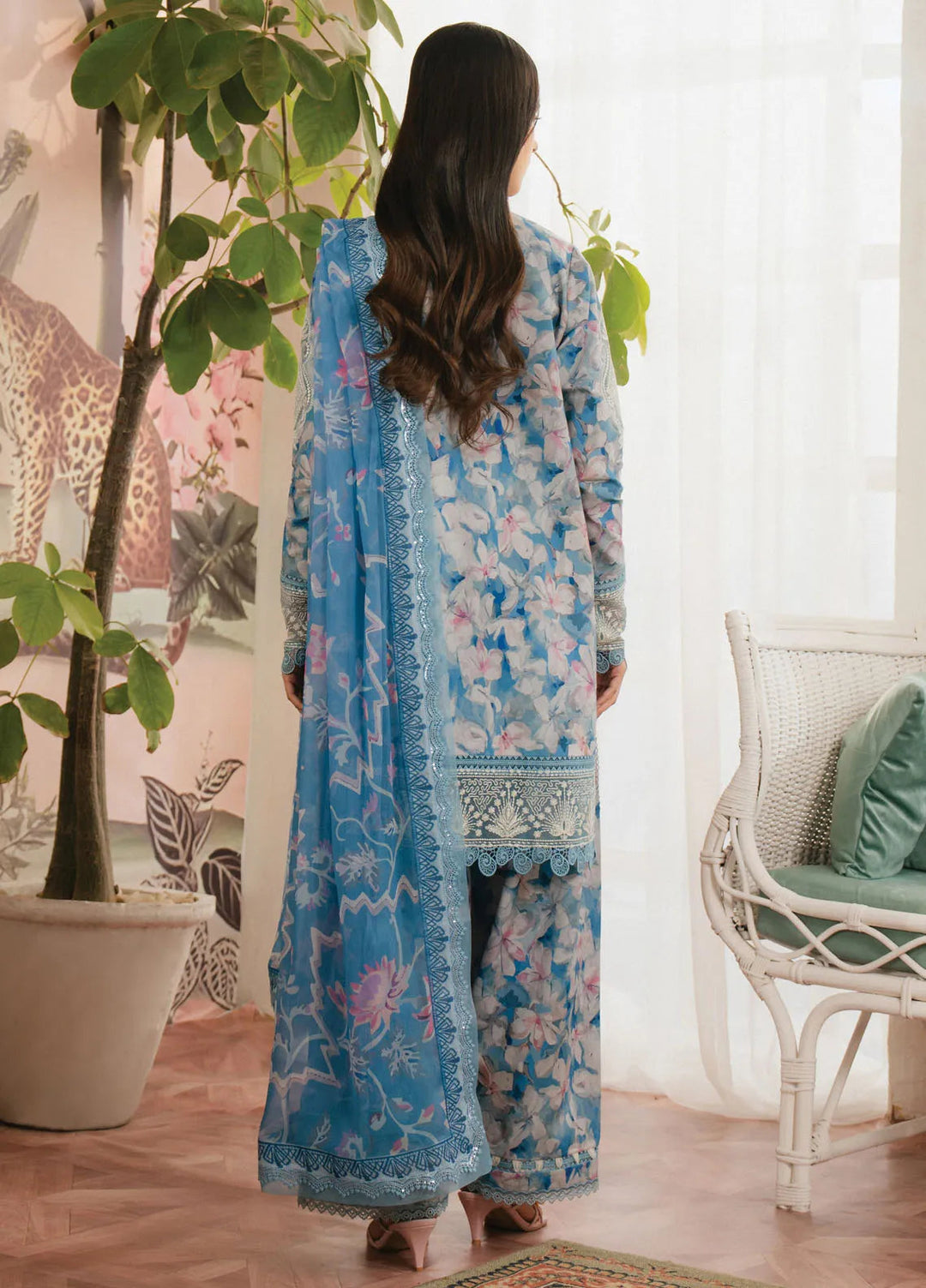 Ayzel by Afrozeh Printed Lawn Suits Unstitched 3 Piece AAF25AM D-04 Scilla - Summer Collection