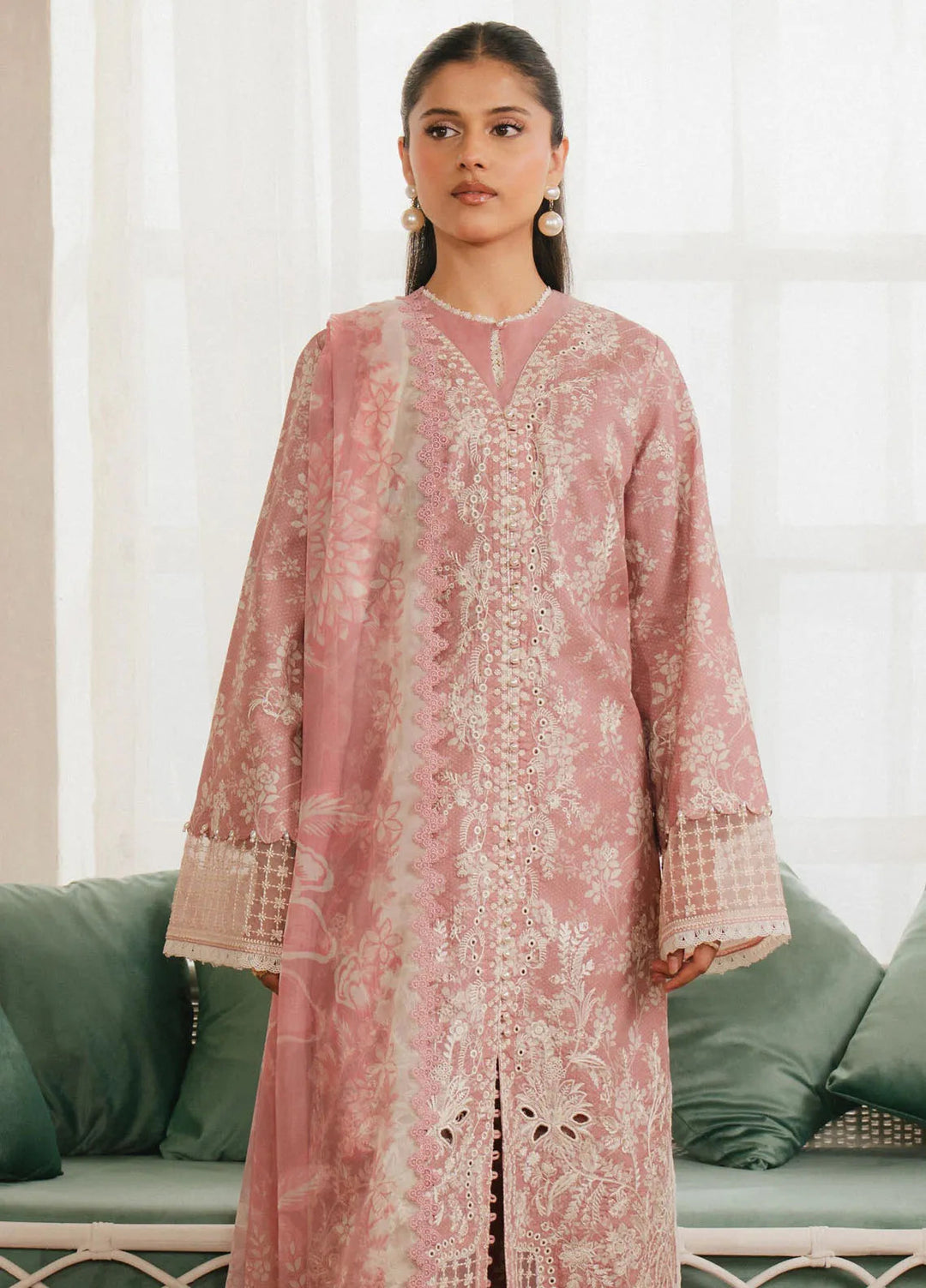 Ayzel by Afrozeh Printed Lawn Suits Unstitched 3 Piece AAF25AM D-05 Sylvie - Summer Collection