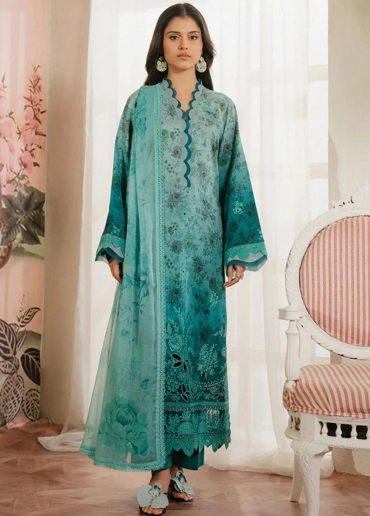 Ayzel by Afrozeh Printed Lawn Suits Unstitched 3 Piece AAF25AM D-09 Esmera - Summer Collection