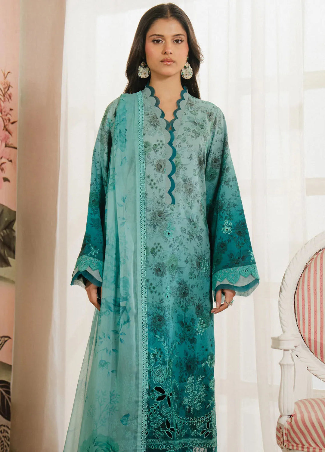 Ayzel by Afrozeh Printed Lawn Suits Unstitched 3 Piece AAF25AM D-09 Esmera - Summer Collection