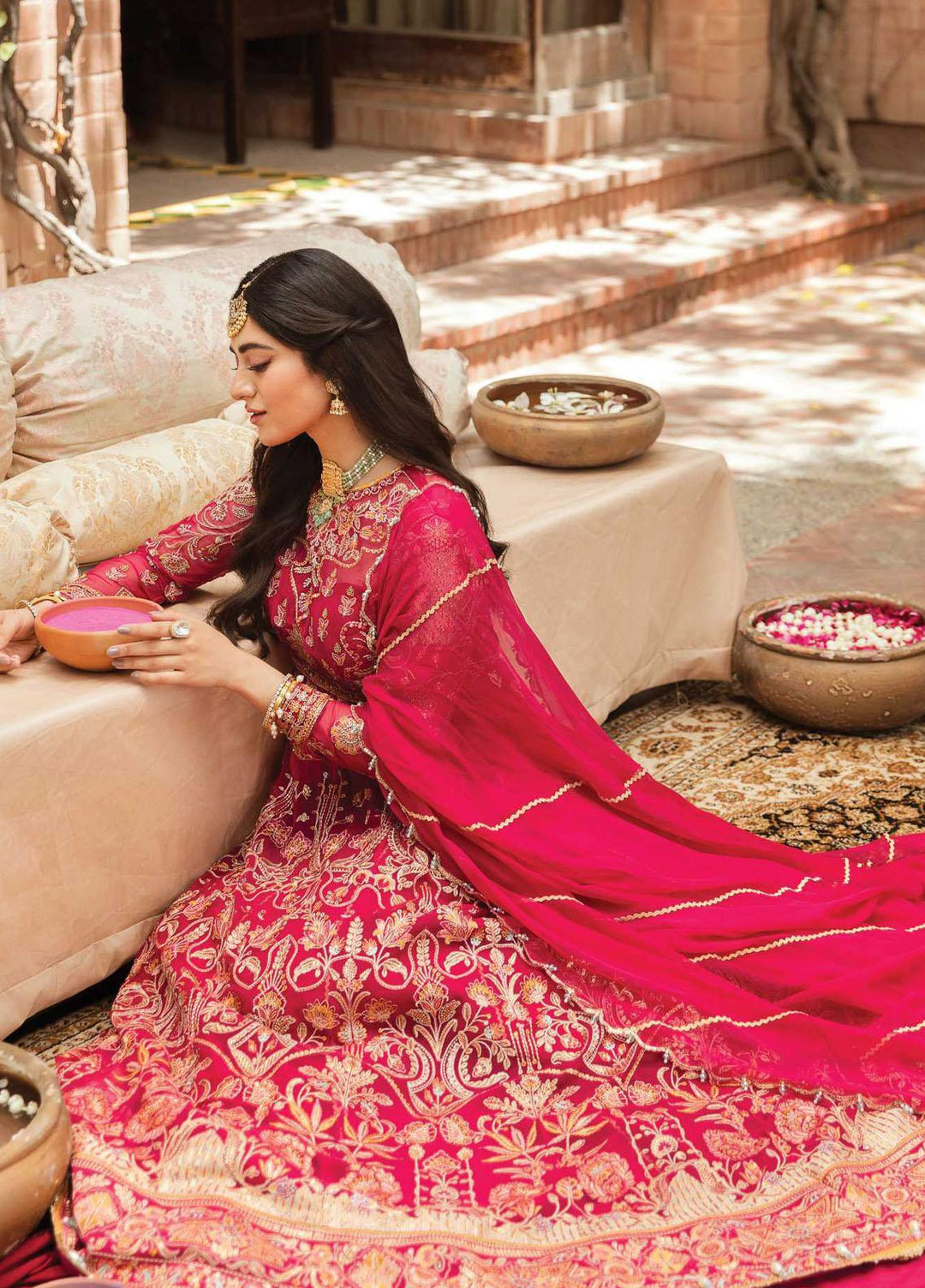 Ayzel by Afrozeh Embroidered Chiffon Suits Unstitched 3 Piece AF22AZS 004 Khanzada Begum - Luxury Formals Collection