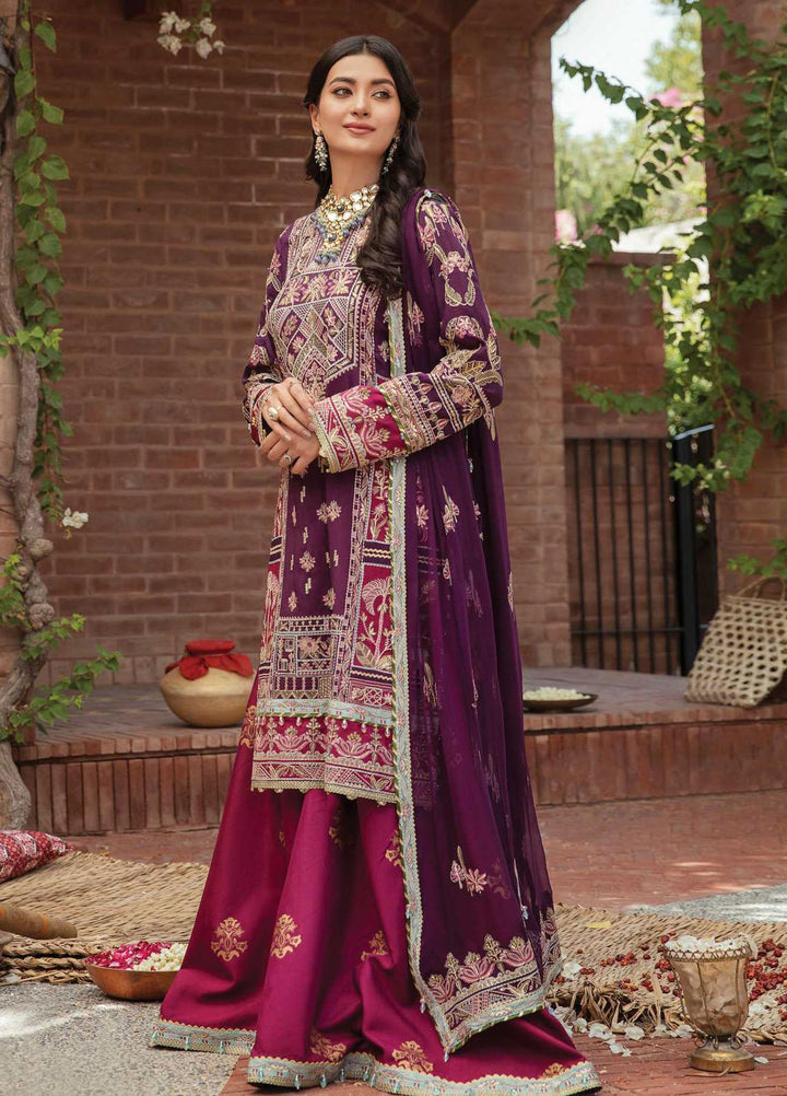 Ayzel by Afrozeh Embroidered Raw Silk Suits Unstitched 3 Piece AF22AZS 006 Gohar - Luxury Formals Collection