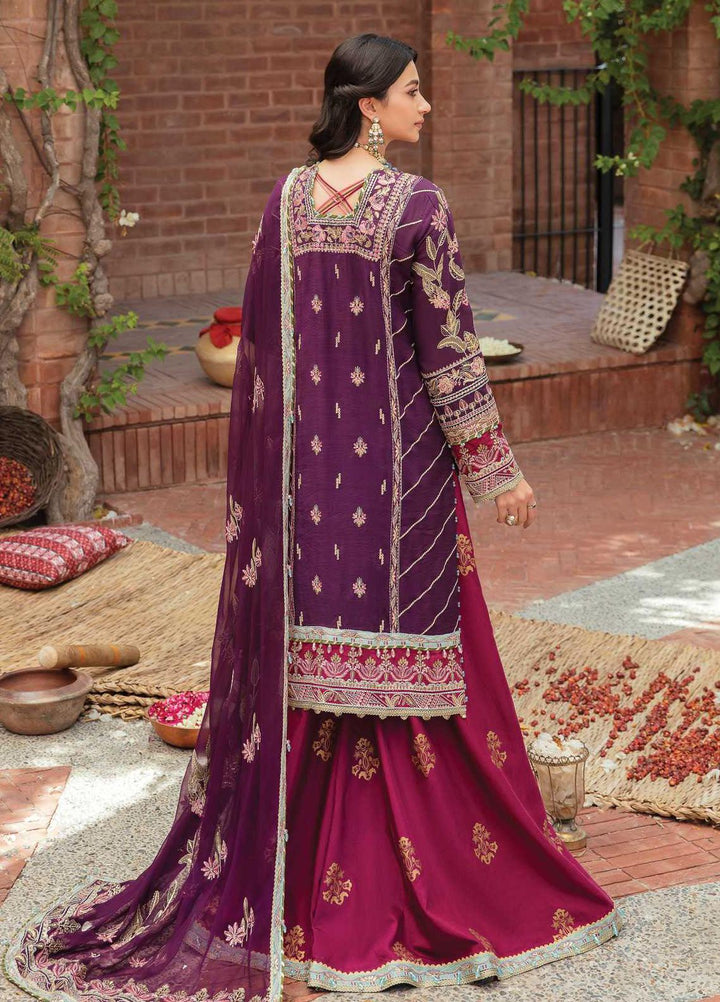 Ayzel by Afrozeh Embroidered Raw Silk Suits Unstitched 3 Piece AF22AZS 006 Gohar - Luxury Formals Collection