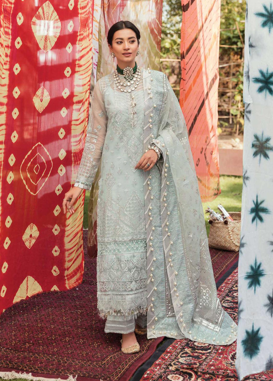 Ayzel by Afrozeh Embroidered Cotton Net Suits Unstitched 3 Piece AF22AZS 008 Ramani - Luxury Formals Collection
