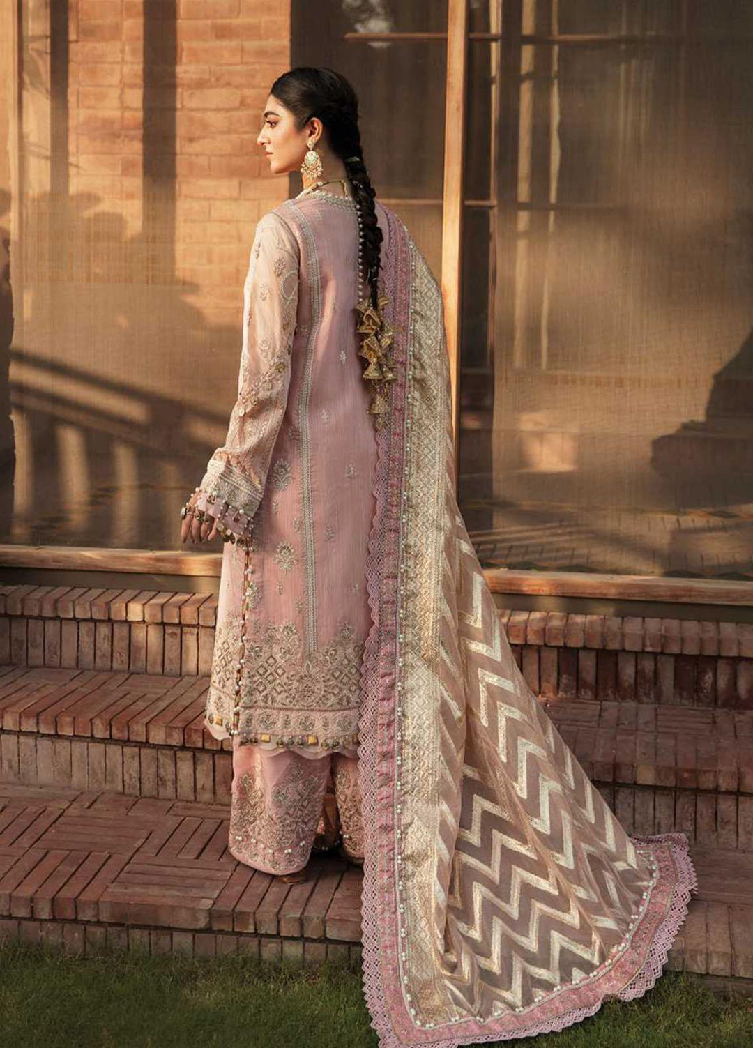Ayzel by Afrozeh Embroidered Silk Suits Unstitched 3 Piece AF22AZS 010 Roshan Ara - Luxury Formals Collection
