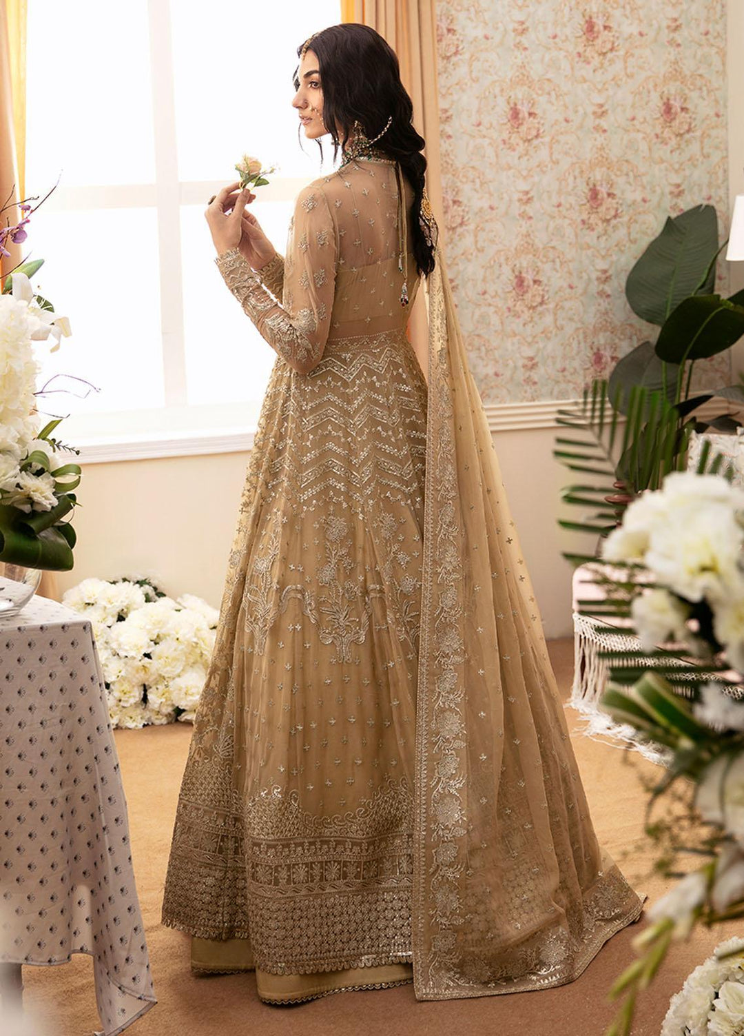 Ayzel By Afrozeh Embroidered Chiffon Suits Unstitched 3 Piece AAF24TW ADK-V1-01 Emre - Luxury Collection