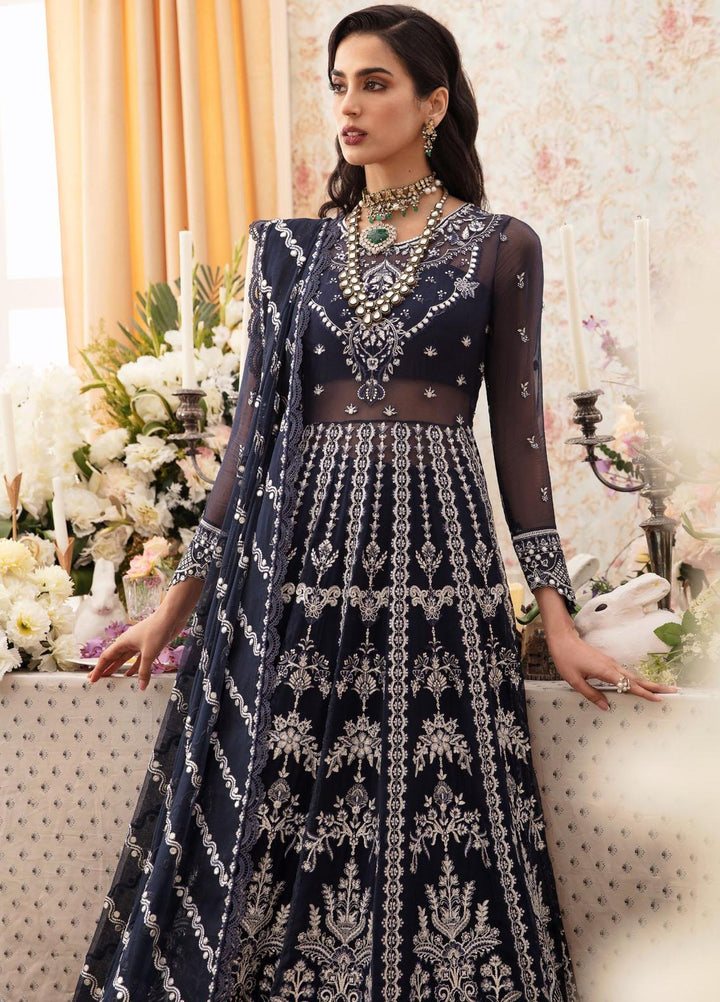 Ayzel By Afrozeh Embroidered Chiffon Suits Unstitched 3 Piece AAF24TW ADK-V1-02 Hemayal - Luxury Collection