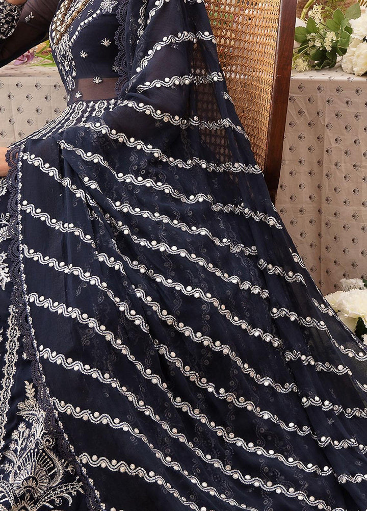 Ayzel By Afrozeh Embroidered Chiffon Suits Unstitched 3 Piece AAF24TW ADK-V1-02 Hemayal - Luxury Collection