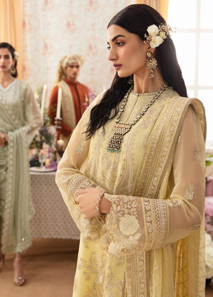 Ayzel By Afrozeh Embroidered Chiffon Suits Unstitched 3 Piece AAF24TW ADK-V1-04 Malva - Luxury Collection