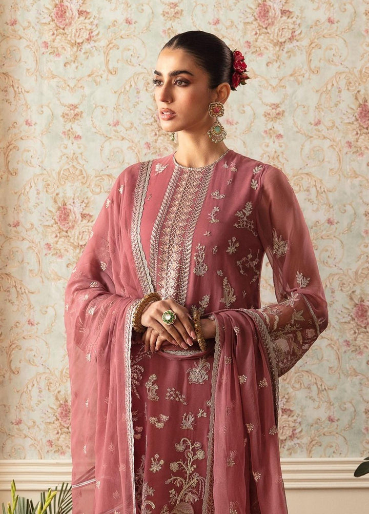 Ayzel By Afrozeh Embroidered Chiffon Suits Unstitched 3 Piece AAF24TW ADK-V1-05 Rosalie - Luxury Collection