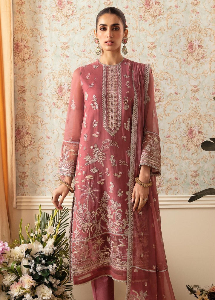 Ayzel By Afrozeh Embroidered Chiffon Suits Unstitched 3 Piece AAF24TW ADK-V1-05 Rosalie - Luxury Collection