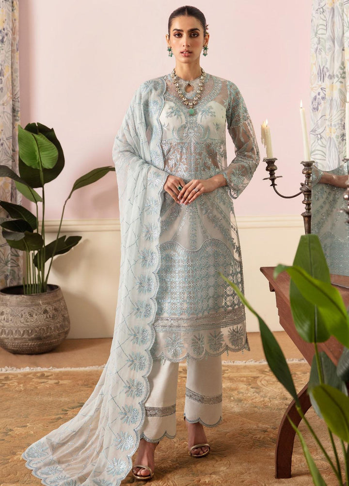 Ayzel By Afrozeh Embroidered Organza Suits Unstitched 3 Piece AAF24TW ADK-V1-07 Viana - Luxury Collection