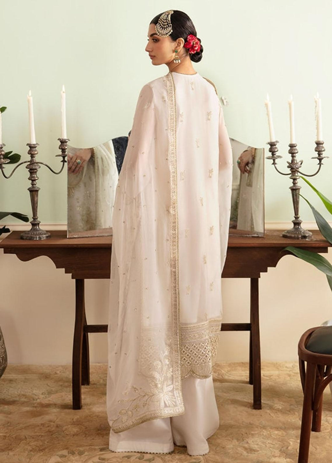 Ayzel By Afrozeh Embroidered Chiffon Suits Unstitched 3 Piece AAF24TW ADK-V1-09 Opal - Luxury Collection