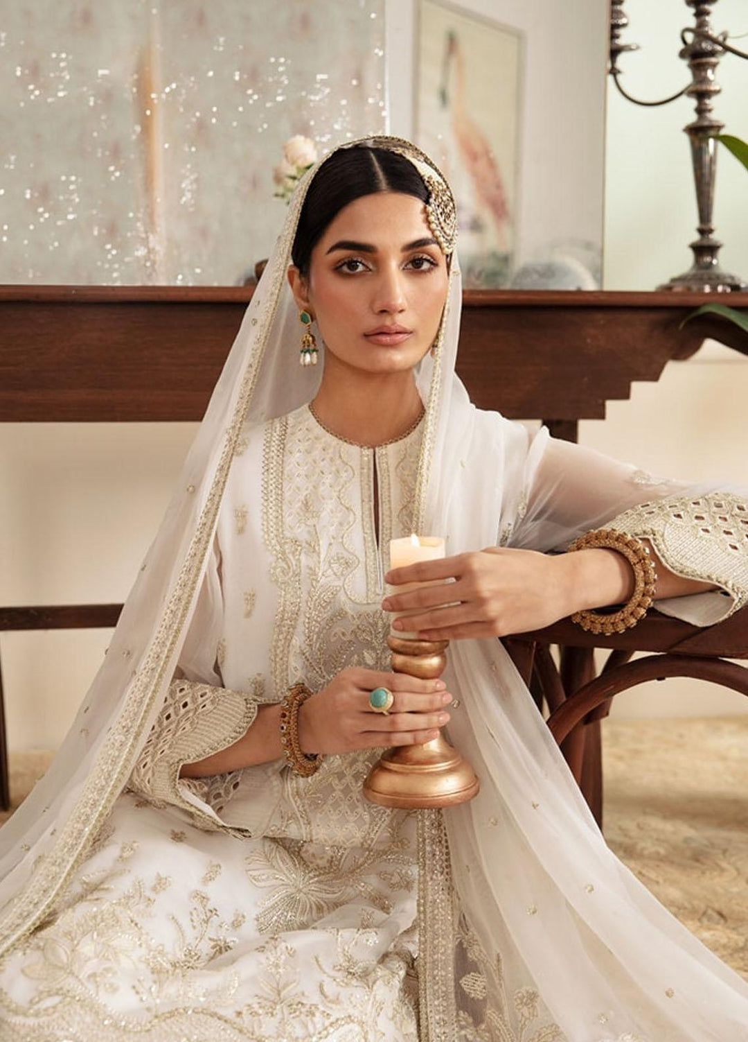 Ayzel By Afrozeh Embroidered Chiffon Suits Unstitched 3 Piece AAF24TW ADK-V1-09 Opal - Luxury Collection