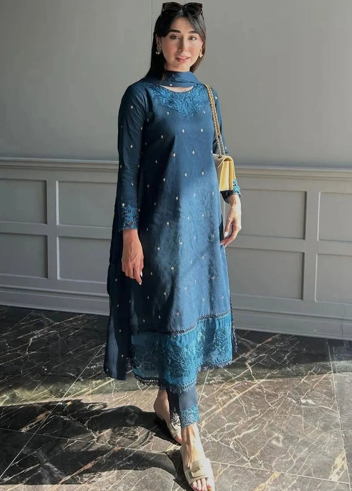 Ensembles by Azure Jacquard Lawn Suits Unstitched 3 Piece AZ24EJ ABES061 Aegean Breeze - Festive Collection