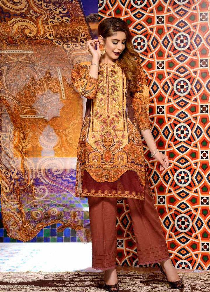 Azal By Zebaish Embroidered Lawn Suits Unstitched 3 Piece ZSH21A 03 - Summer Collection