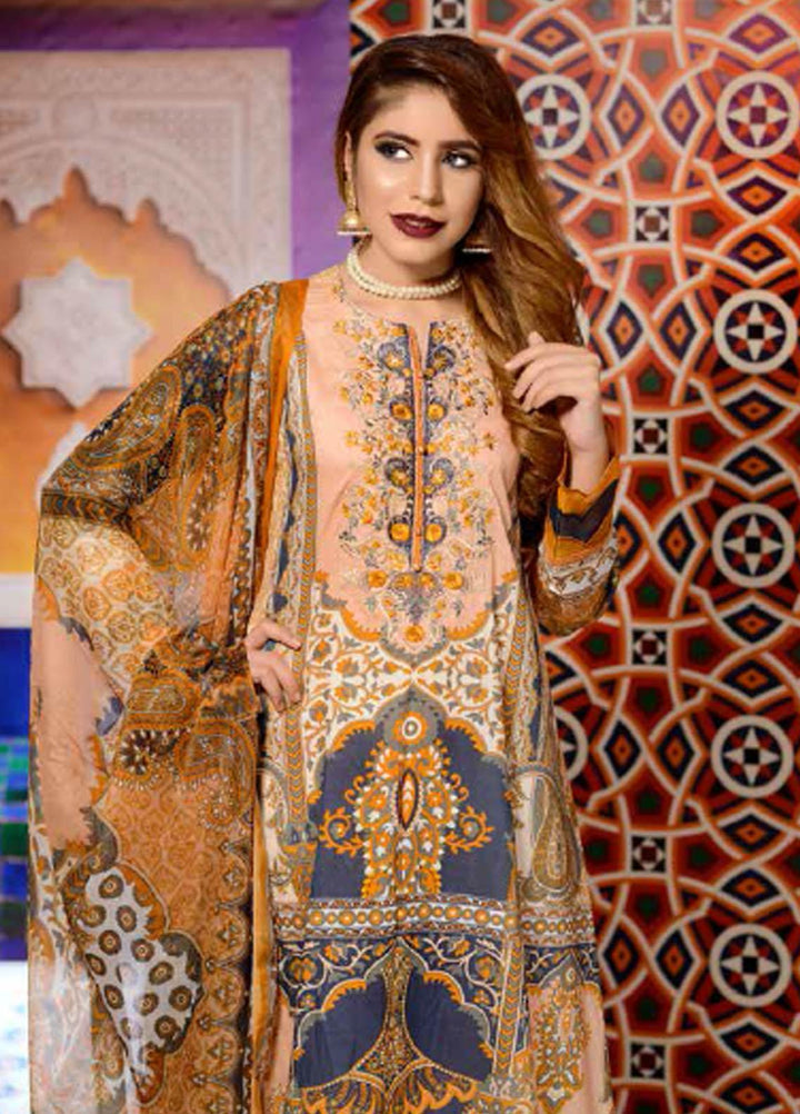 Azal By Zebaish Embroidered Lawn Suits Unstitched 3 Piece ZSH21A 05 - Summer Collection