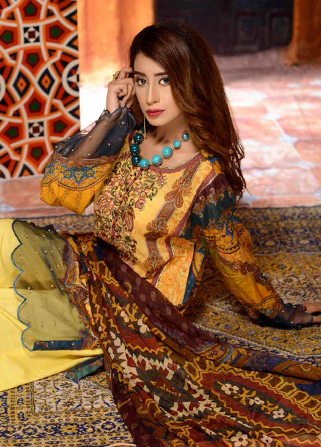 Azal By Zebaish Embroidered Lawn Suits Unstitched 3 Piece ZSH21A 06 - Summer Collection