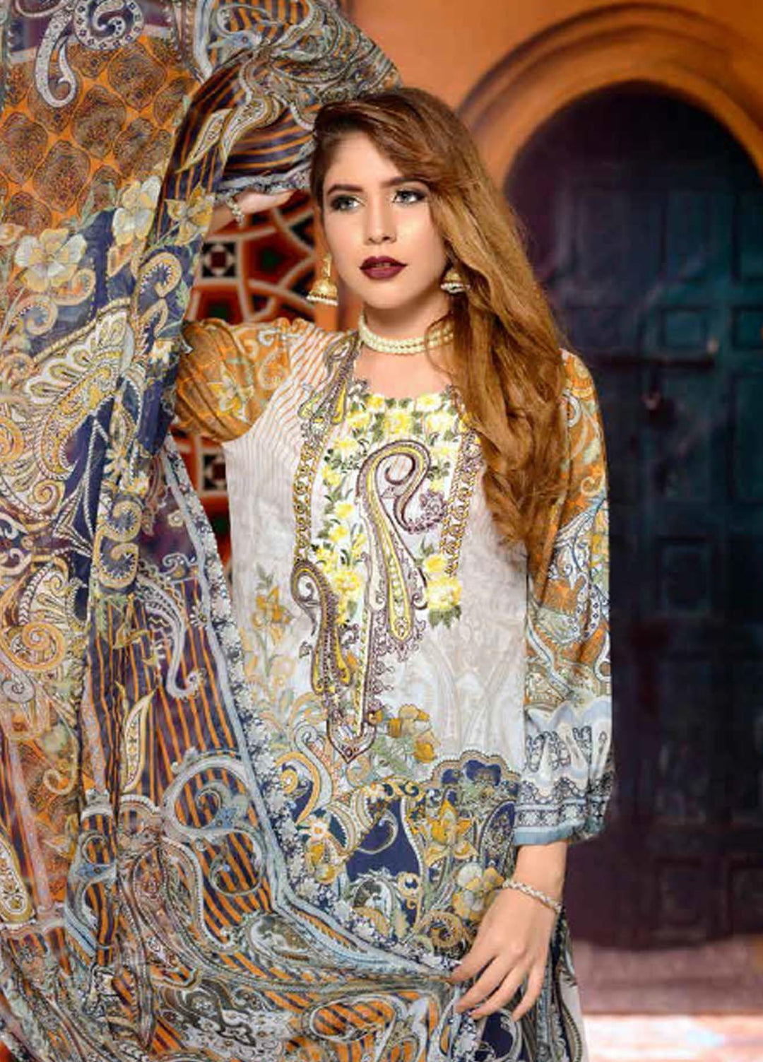 Azal By Zebaish Embroidered Lawn Suits Unstitched 3 Piece ZSH21A 07 - Summer Collection