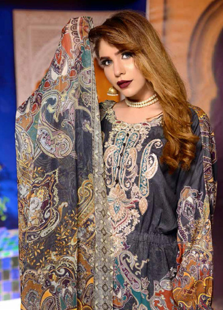 Azal By Zebaish Embroidered Lawn Suits Unstitched 3 Piece ZSH21A 08 - Summer Collection