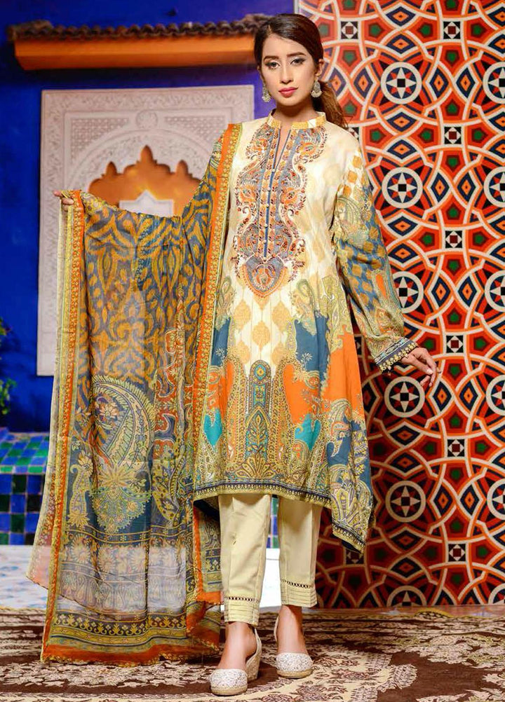 Azal By Zebaish Embroidered Lawn Suits Unstitched 3 Piece ZSH21A 10 - Summer Collection