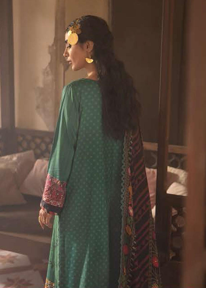 Azal by Cross Stitch Embroidered Cotton Satin Suits Unstitched 3 Piece CS21AS 11 JADE HUES - Winter Collection