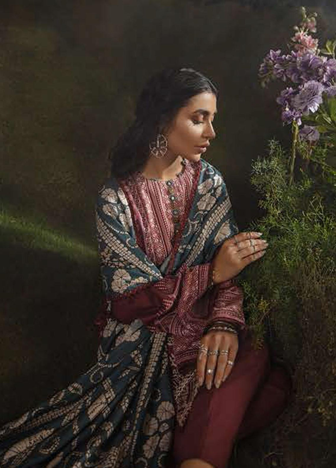 Azal by Cross Stitch Embroidered Cotton Satin Suits Unstitched 3 Piece CS21AS 16 DAMASK SOLACE - Winter Collection