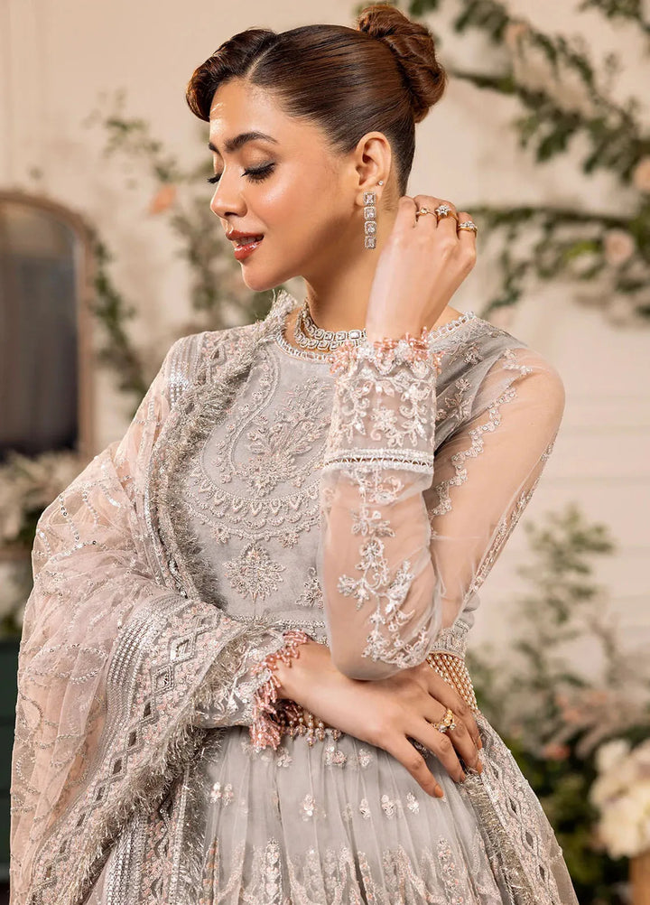 Azalea By House of Nawab Embroidered Net Suit Unstitched 3 Piece HON24A D-05 Farshi - Formal Collection