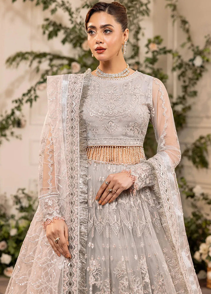 Azalea By House of Nawab Embroidered Net Suit Unstitched 3 Piece HON24A D-05 Farshi - Formal Collection