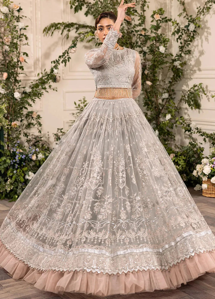 Azalea By House of Nawab Embroidered Net Suit Unstitched 3 Piece HON24A D-05 Farshi - Formal Collection