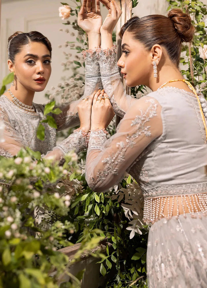 Azalea By House of Nawab Embroidered Net Suit Unstitched 3 Piece HON24A D-05 Farshi - Formal Collection