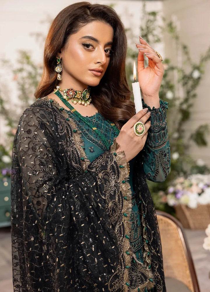 Azalea By House of Nawab Embroidered Net Suit Unstitched 3 Piece HON24A D-06 Daarvi - Formal Collection