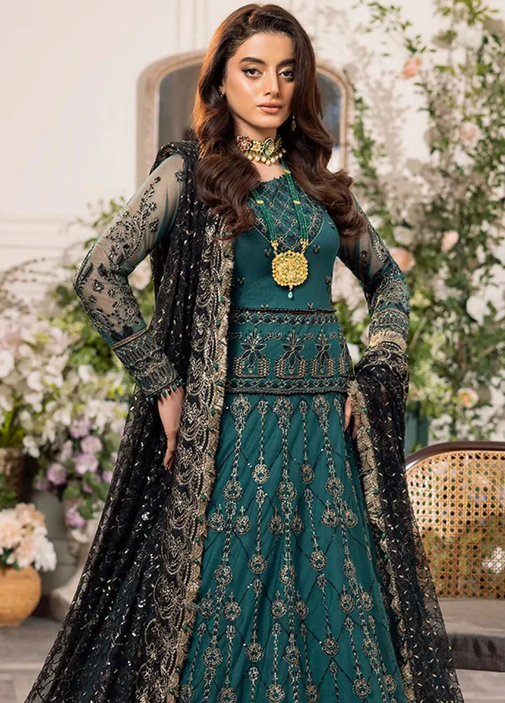 Azalea By House of Nawab Embroidered Net Suit Unstitched 3 Piece HON24A D-06 Daarvi - Formal Collection
