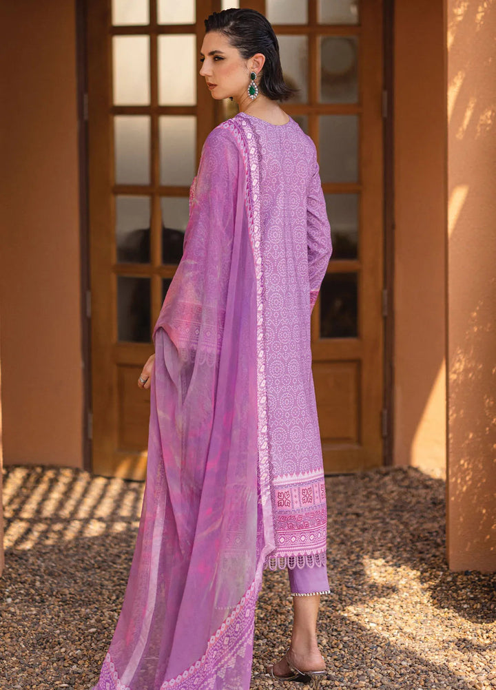 Azalea by Roheenaz Printed Lawn Suit Unstitched 3 Piece RNZ24A Azure Dream RNZ-02A - Summer Collection