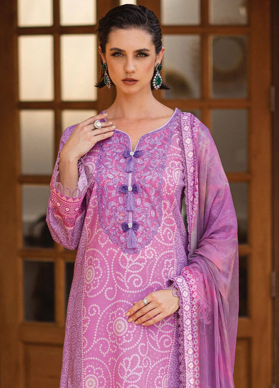 Azalea by Roheenaz Printed Lawn Suit Unstitched 3 Piece RNZ24A Azure Dream RNZ-02A - Summer Collection