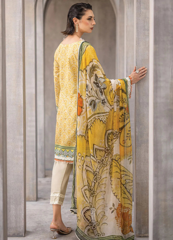 Azalea by Roheenaz Printed Lawn Suit Unstitched 3 Piece RNZ24A Celestial Silk RNZ-03A - Summer Collection