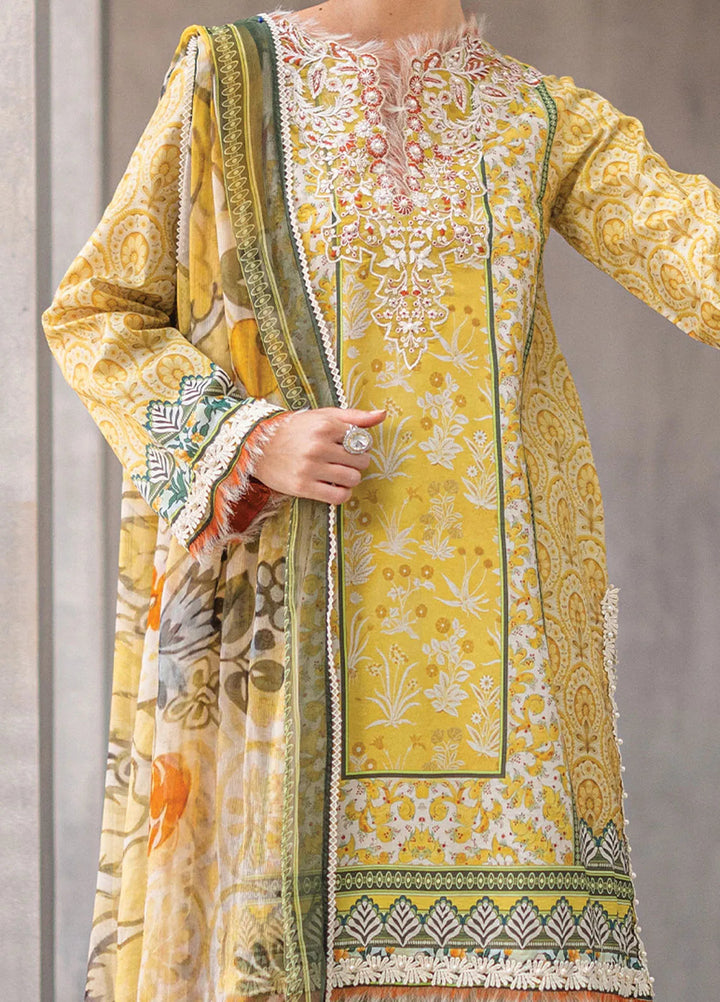 Azalea by Roheenaz Printed Lawn Suit Unstitched 3 Piece RNZ24A Celestial Silk RNZ-03A - Summer Collection