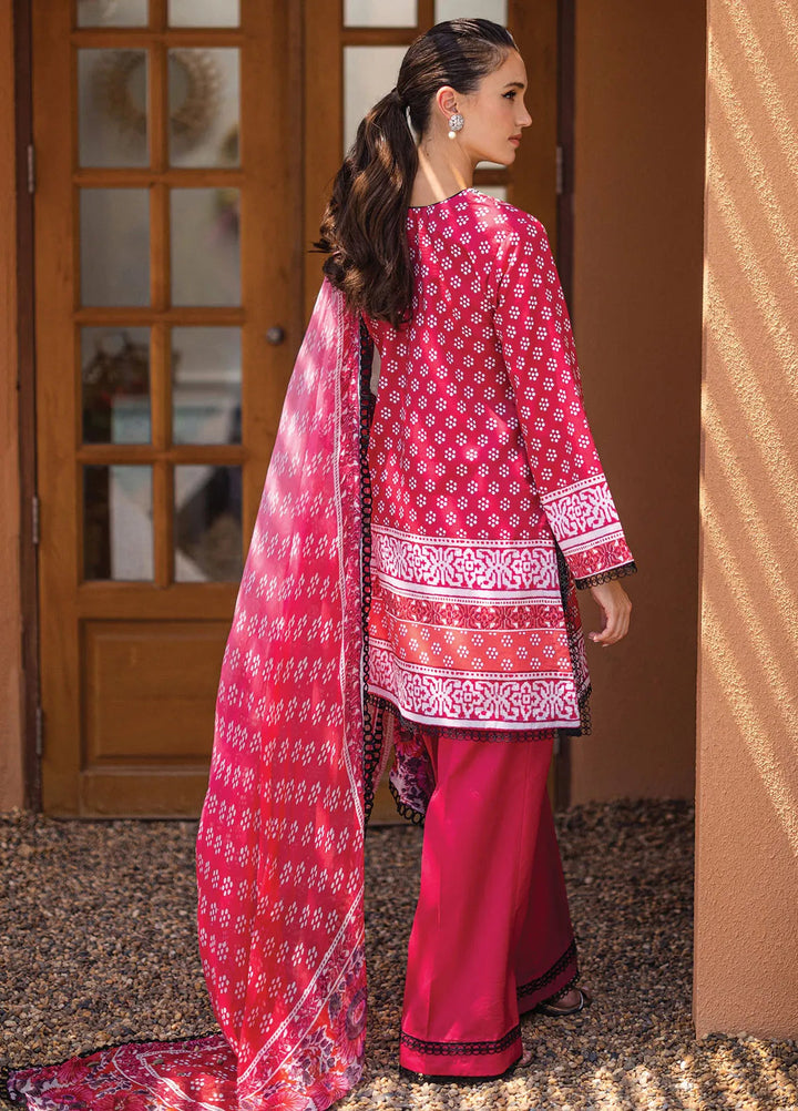Azalea by Roheenaz Printed Lawn Suit Unstitched 3 Piece RNZ24A Coral Cascade RNZ-06B - Summer Collection