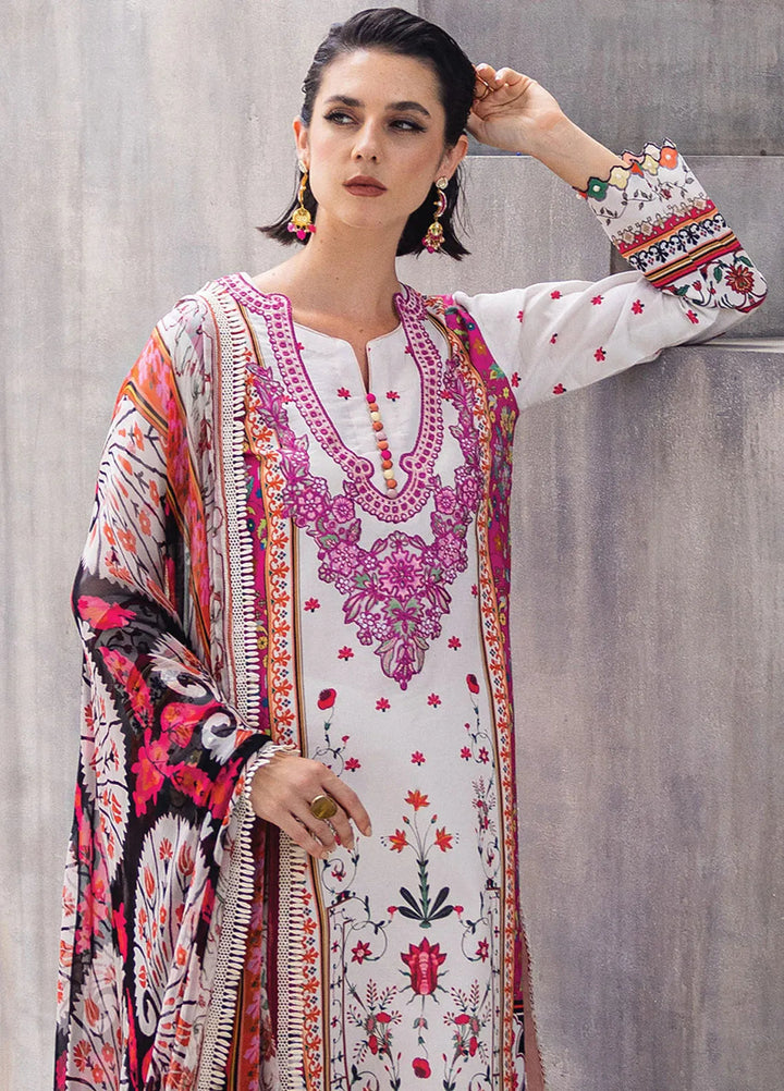 Azalea by Roheenaz Printed Lawn Suit Unstitched 3 Piece RNZ24A Marigold Meadows RNZ-01A - Summer Collection