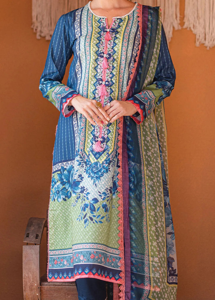 Azalea by Roheenaz Printed Lawn Suit Unstitched 3 Piece RNZ24A Mirage Mesh RNZ-07B - Summer Collection