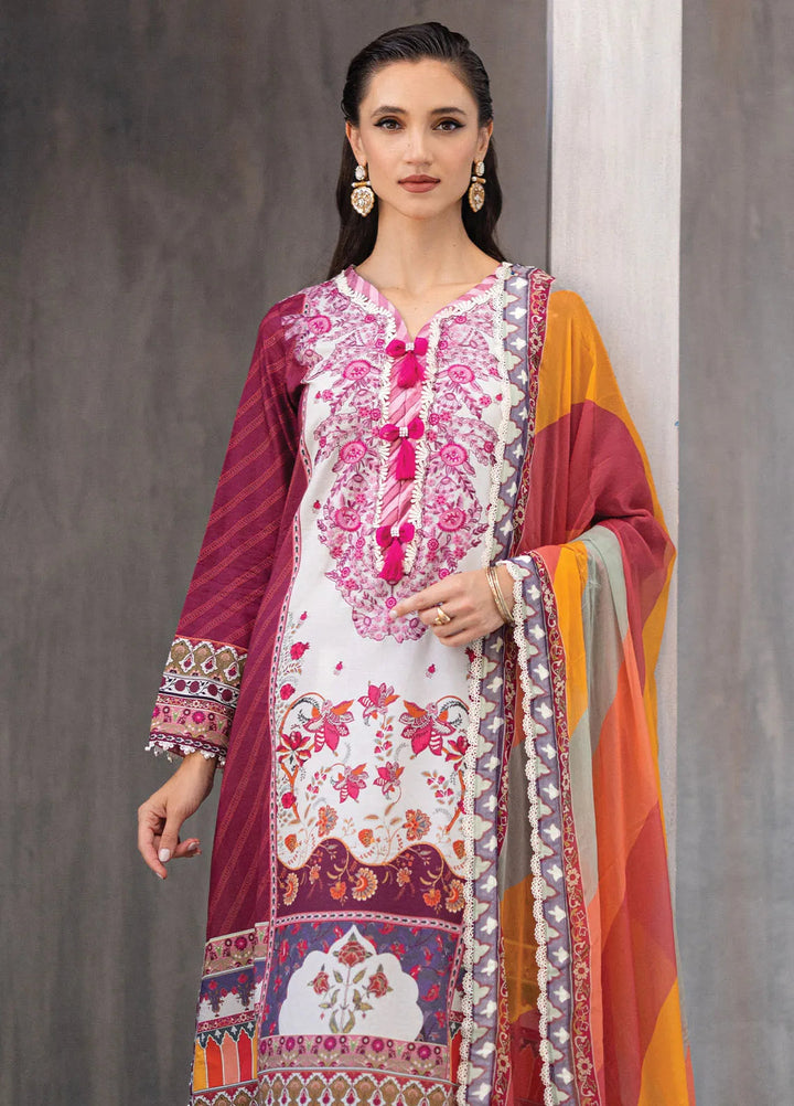 Azalea by Roheenaz Printed Lawn Suit Unstitched 3 Piece RNZ24A Orchid Oasis RNZ-05B - Summer Collection