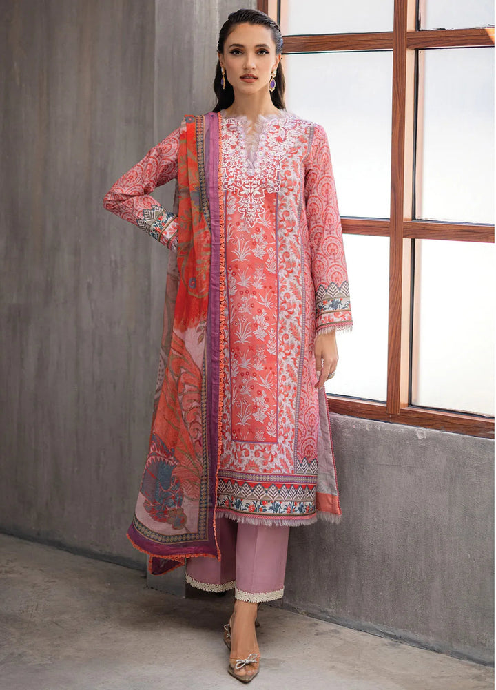 Azalea by Roheenaz Printed Lawn Suit Unstitched 3 Piece RNZ24A Sunset Serenade RNZ-03B - Summer Collection