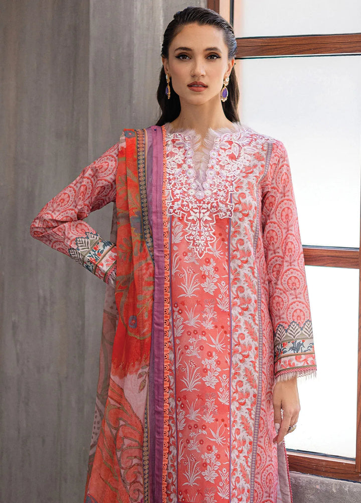 Azalea by Roheenaz Printed Lawn Suit Unstitched 3 Piece RNZ24A Sunset Serenade RNZ-03B - Summer Collection