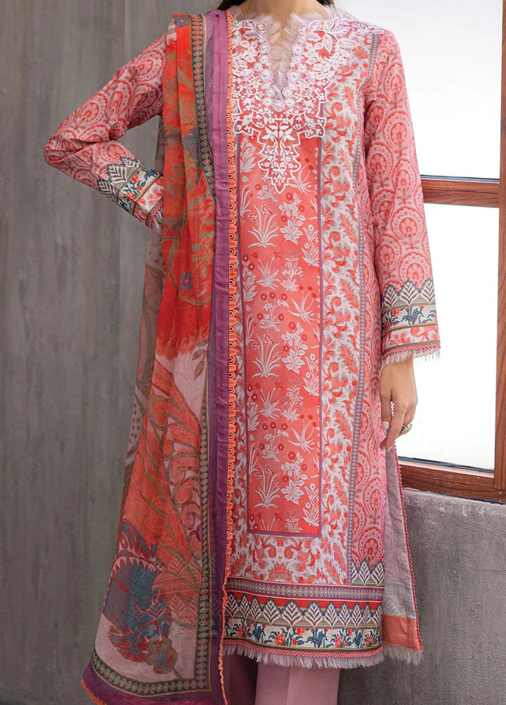 Azalea by Roheenaz Printed Lawn Suit Unstitched 3 Piece RNZ24A Sunset Serenade RNZ-03B - Summer Collection